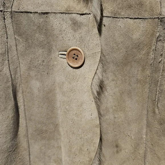 Sale! Was $79 Sheri Bodell Suede Rabbit Fur Jacket - Picture 9 of 13